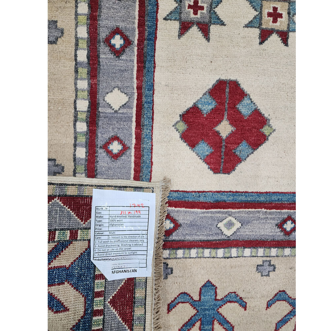 Rugs: Afghan Handmade Kazaq Carpet 311 x 199 CM