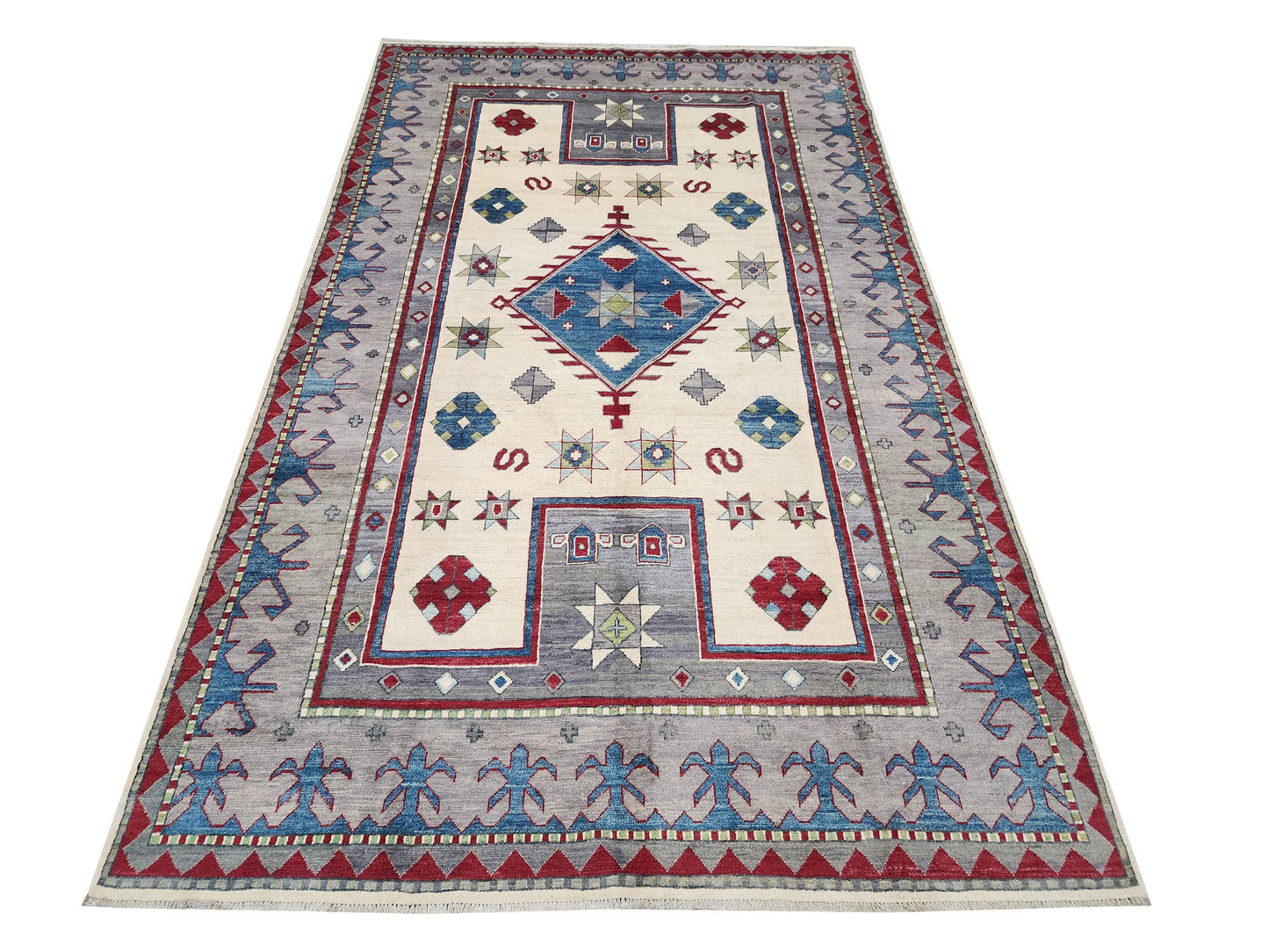 Rugs: Afghan Handmade Kazaq Carpet 294 X 203 cm