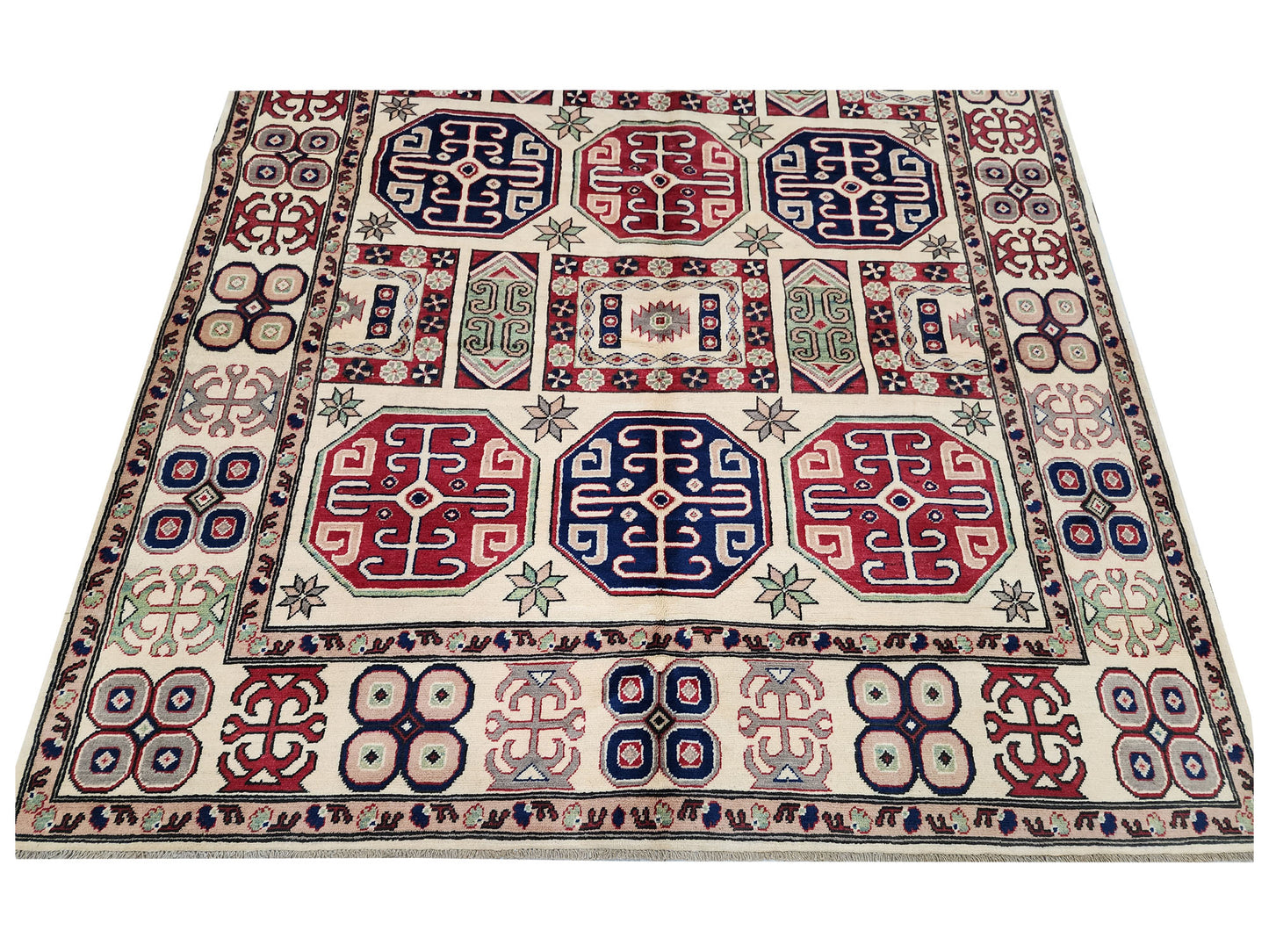 Rugs: Afghan Handmade Kazaq Carpet 302 x 203 cm