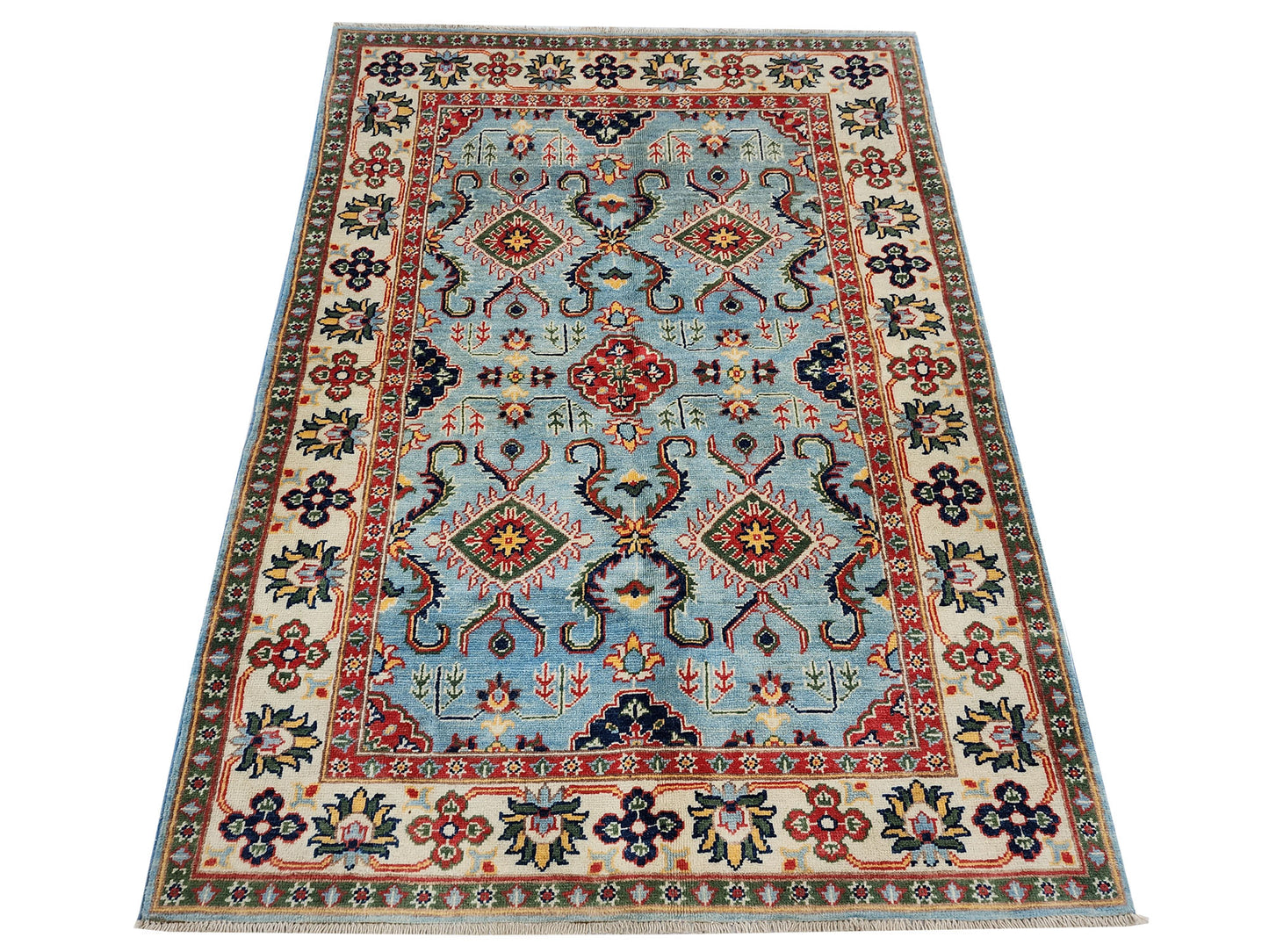 Rugs: Afghan Handmade Kazaq Carpet 182 x 120cm