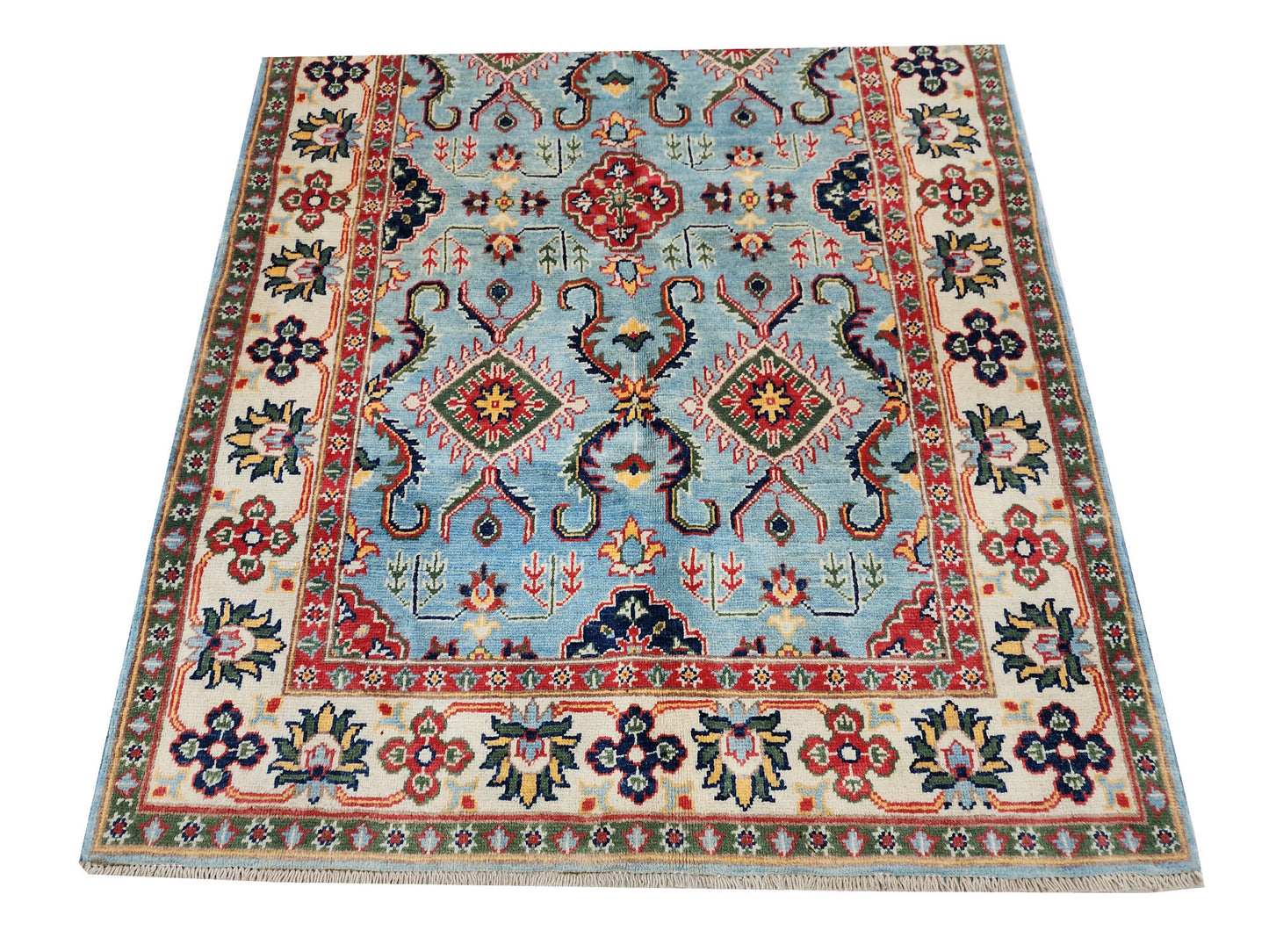 Rugs: Afghan Handmade Kazaq Carpet 182 x 120cm