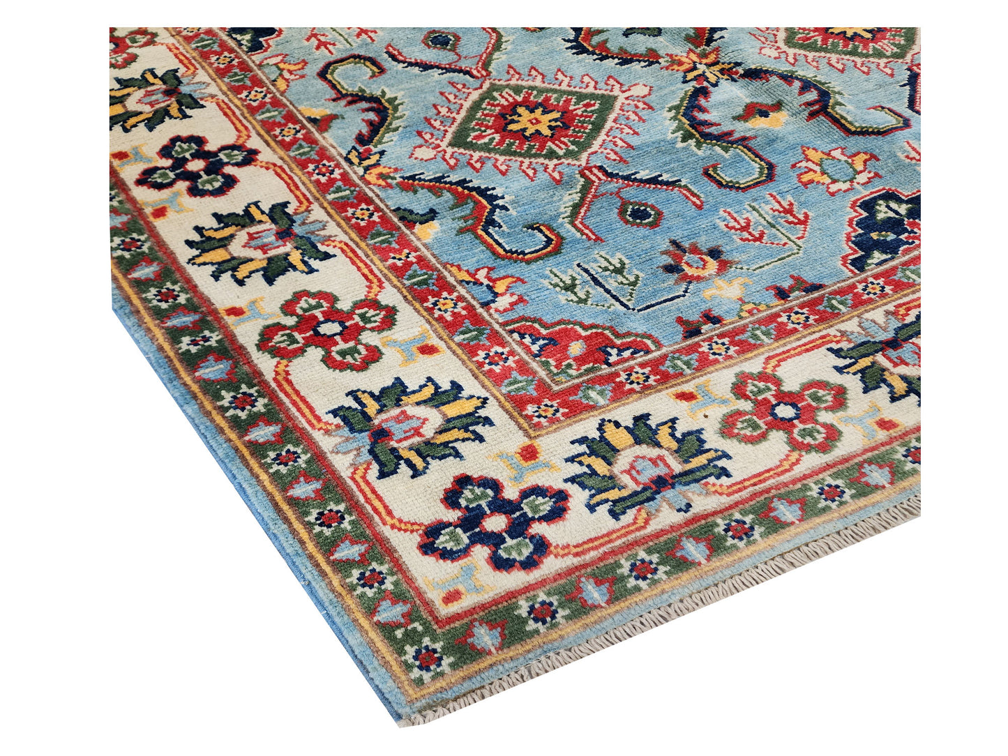 Rugs: Afghan Handmade Kazaq Carpet 182 x 120cm