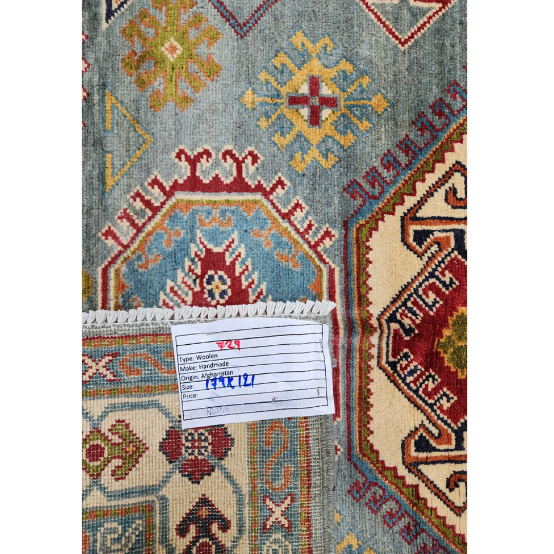 Rugs: Afghan Handmade Kazaq Carpet 179 x 121cm