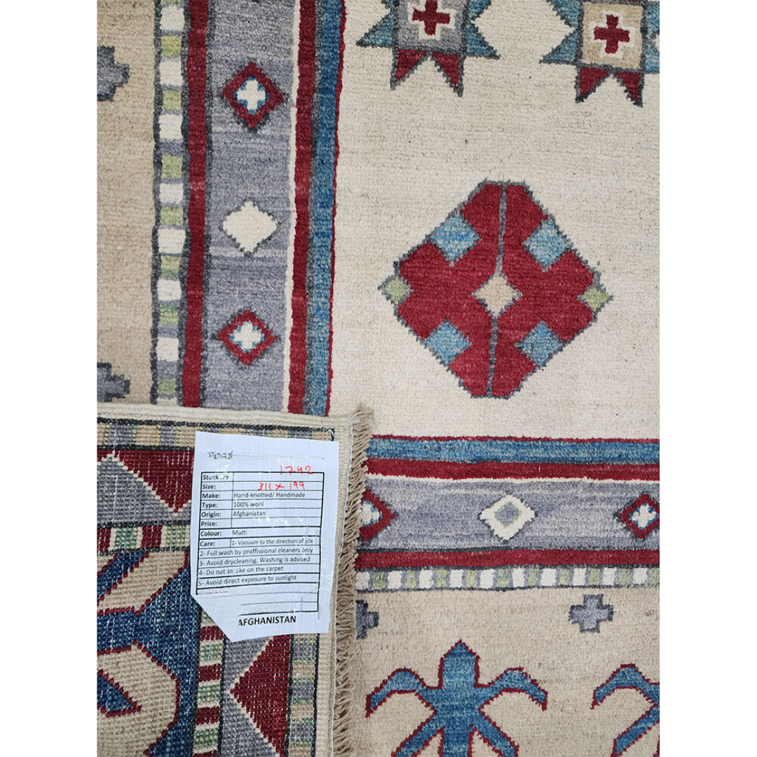 Rugs: Afghan Handmade Kazaq Carpet 311 x 199 CM