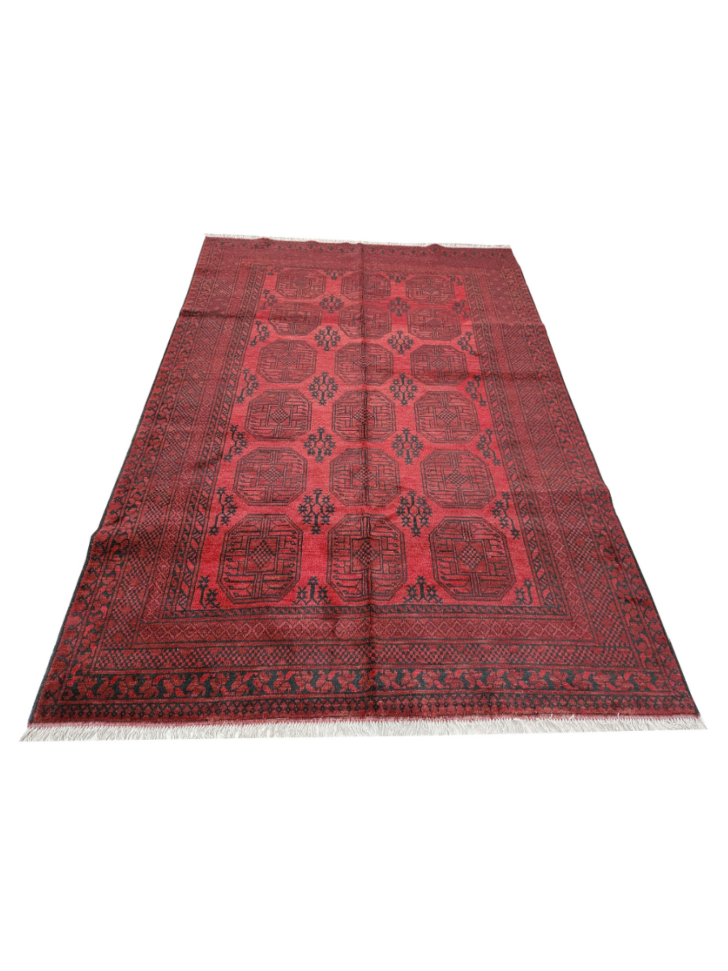 Rugs: Red Afghan Carpet 281 x 200cm