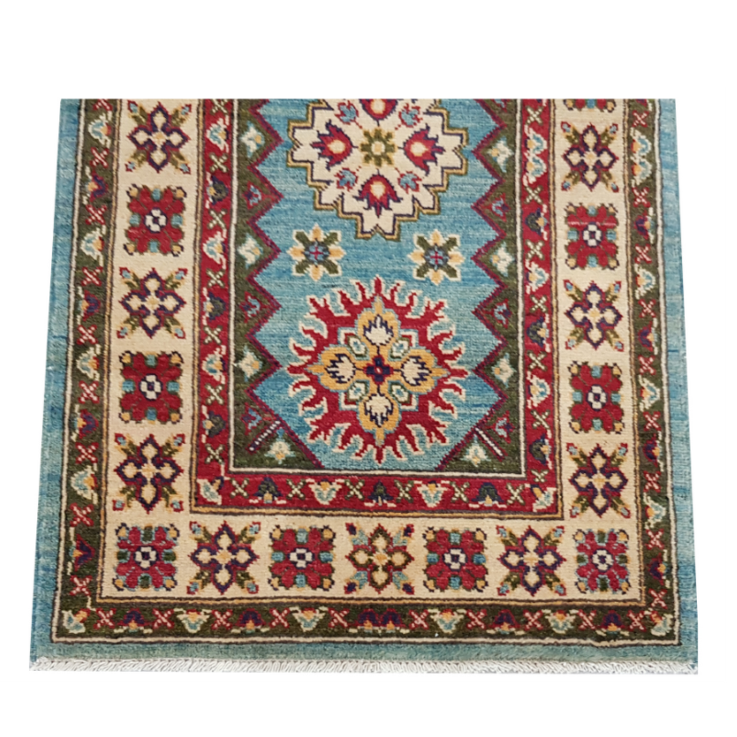 Rugs: Afghan Handmade Kazaq Carpet 120 x 79cm