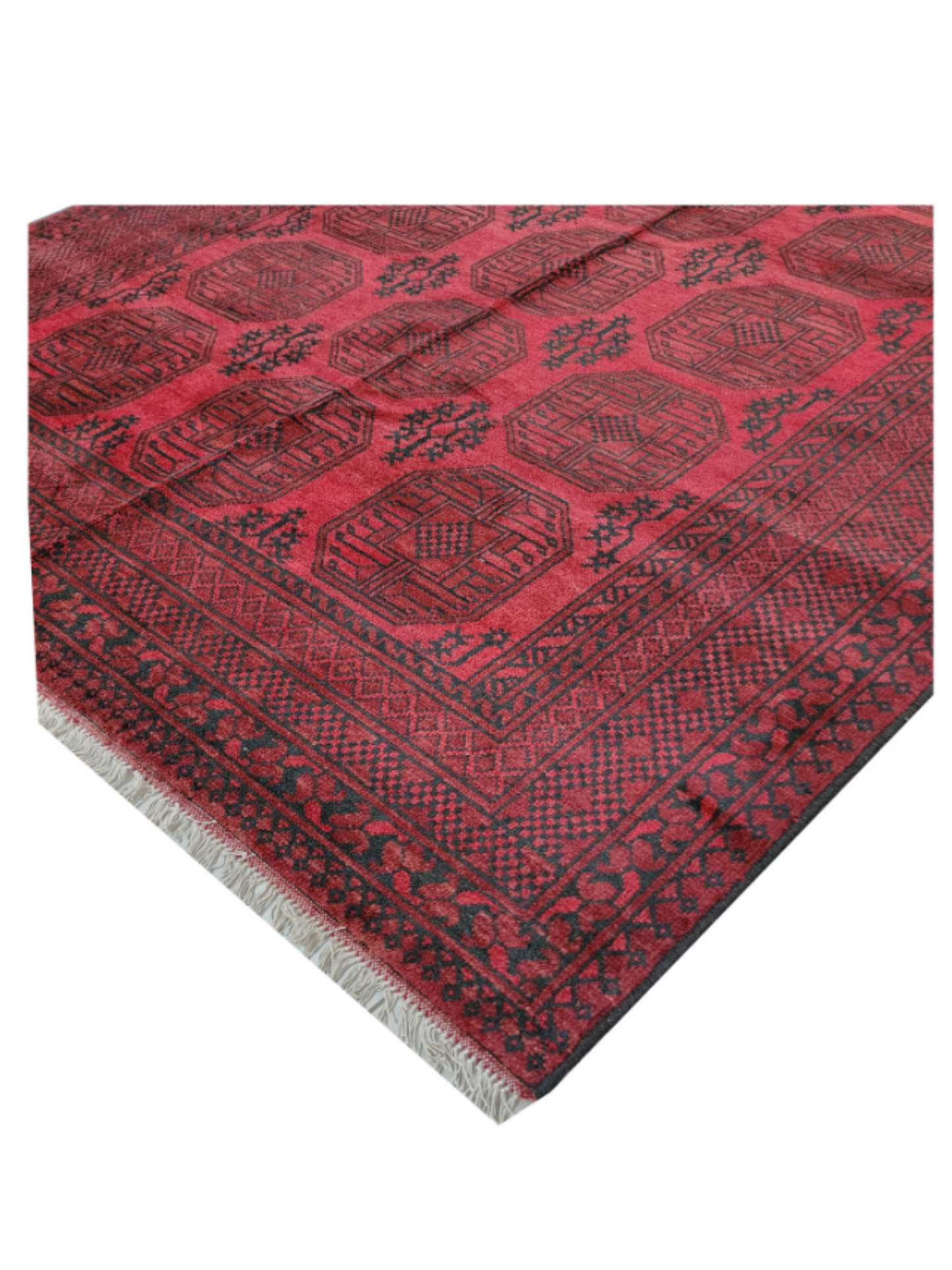 Rugs: Red Afghan Carpet 281 x 200cm