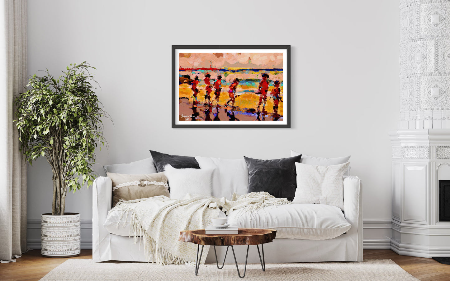 Title: KIDS BEACH DAY - ARTi Gallery Original Robert Thirtle CANVAS Print - Sizes A4 - A0