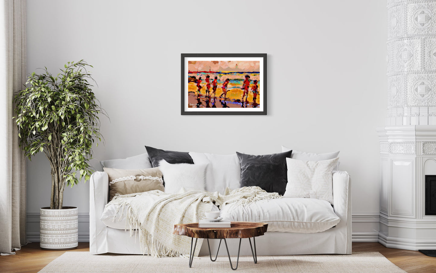 Title: KIDS BEACH DAY - ARTi Gallery Original Robert Thirtle CANVAS Print - Sizes A4 - A0