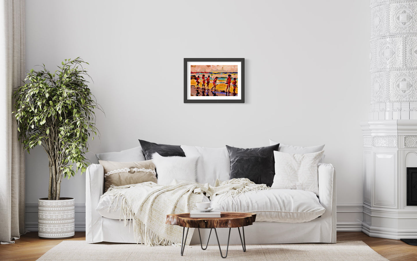 Title: KIDS BEACH DAY - ARTi Gallery Original Robert Thirtle CANVAS Print - Sizes A4 - A0