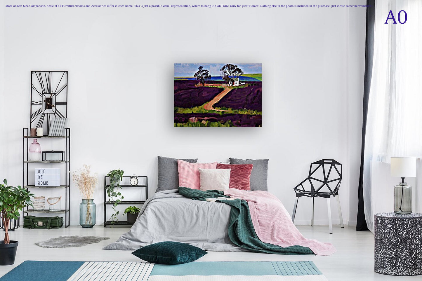Title: PURPLE HILLS - ARTi Gallery Original Robert Thirtle CANVAS Print - Sizes A4 - A0