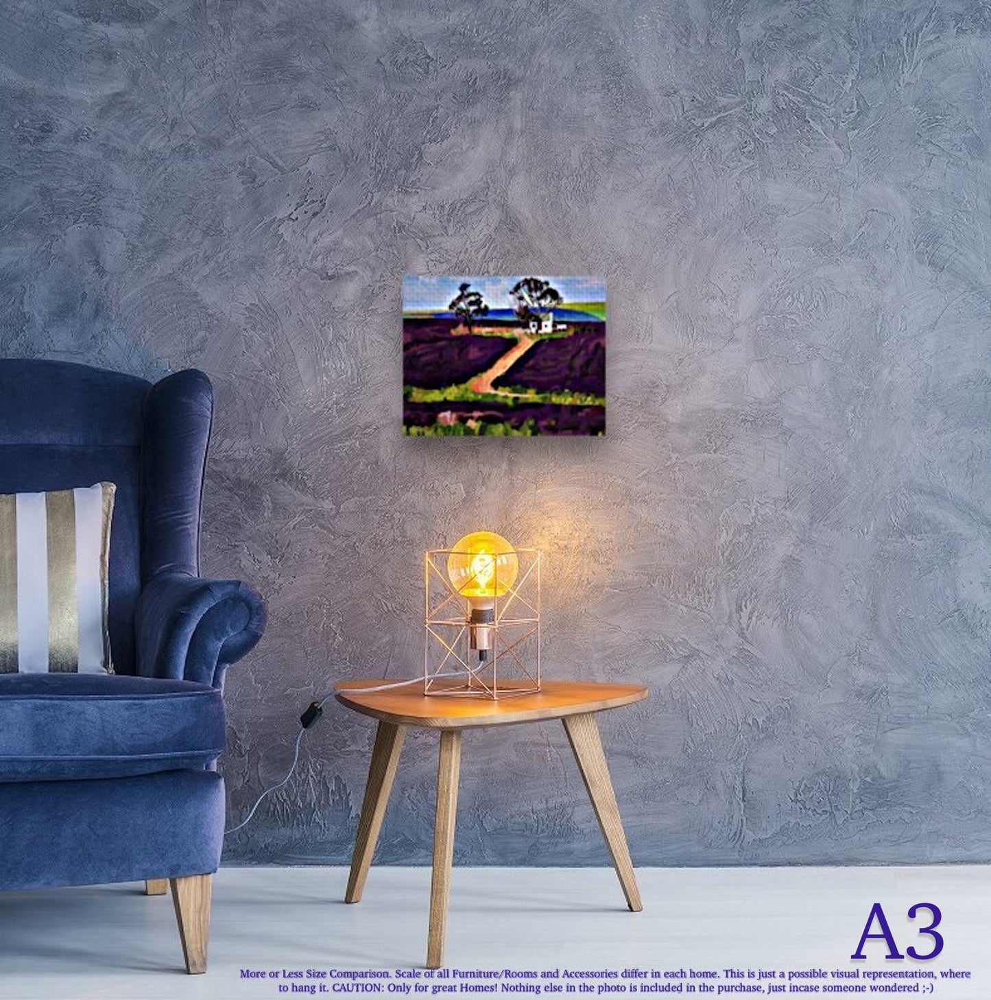 Title: PURPLE HILLS - ARTi Gallery Original Robert Thirtle CANVAS Print - Sizes A4 - A0
