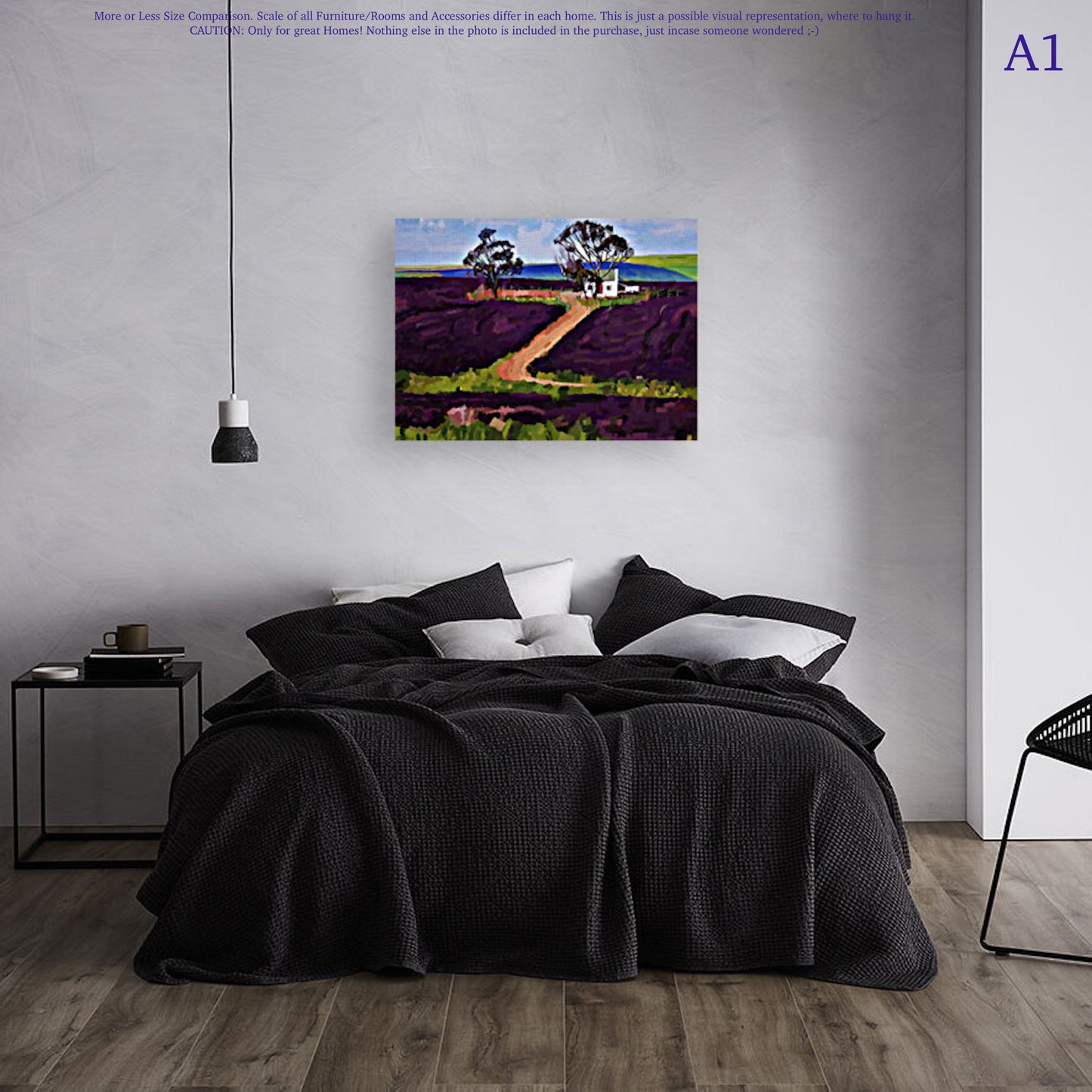 Title: PURPLE HILLS - ARTi Gallery Original Robert Thirtle CANVAS Print - Sizes A4 - A0