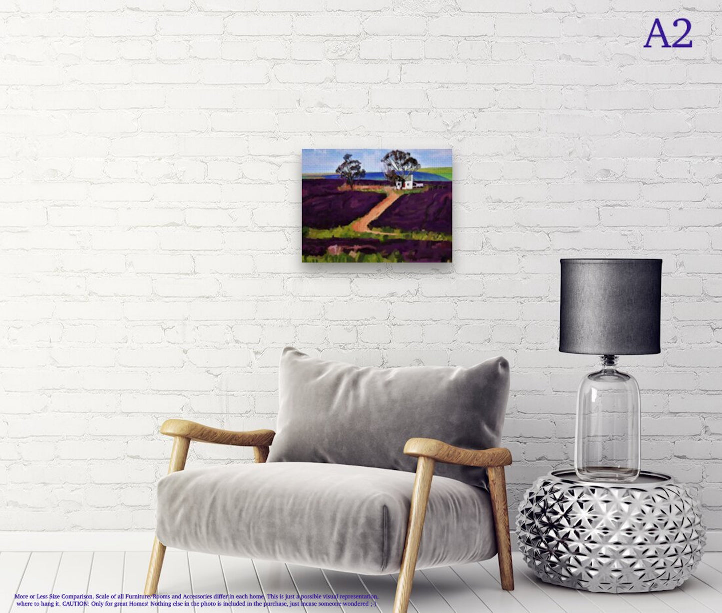 Title: PURPLE HILLS - ARTi Gallery Original Robert Thirtle CANVAS Print - Sizes A4 - A0