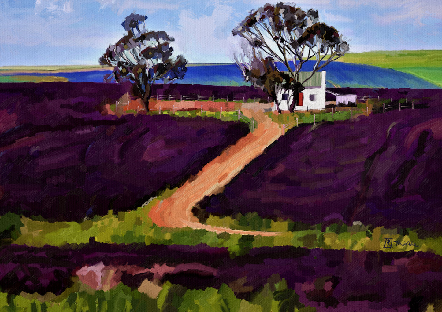 Title: PURPLE HILLS - ARTi Gallery Original Robert Thirtle CANVAS Print - Sizes A4 - A0