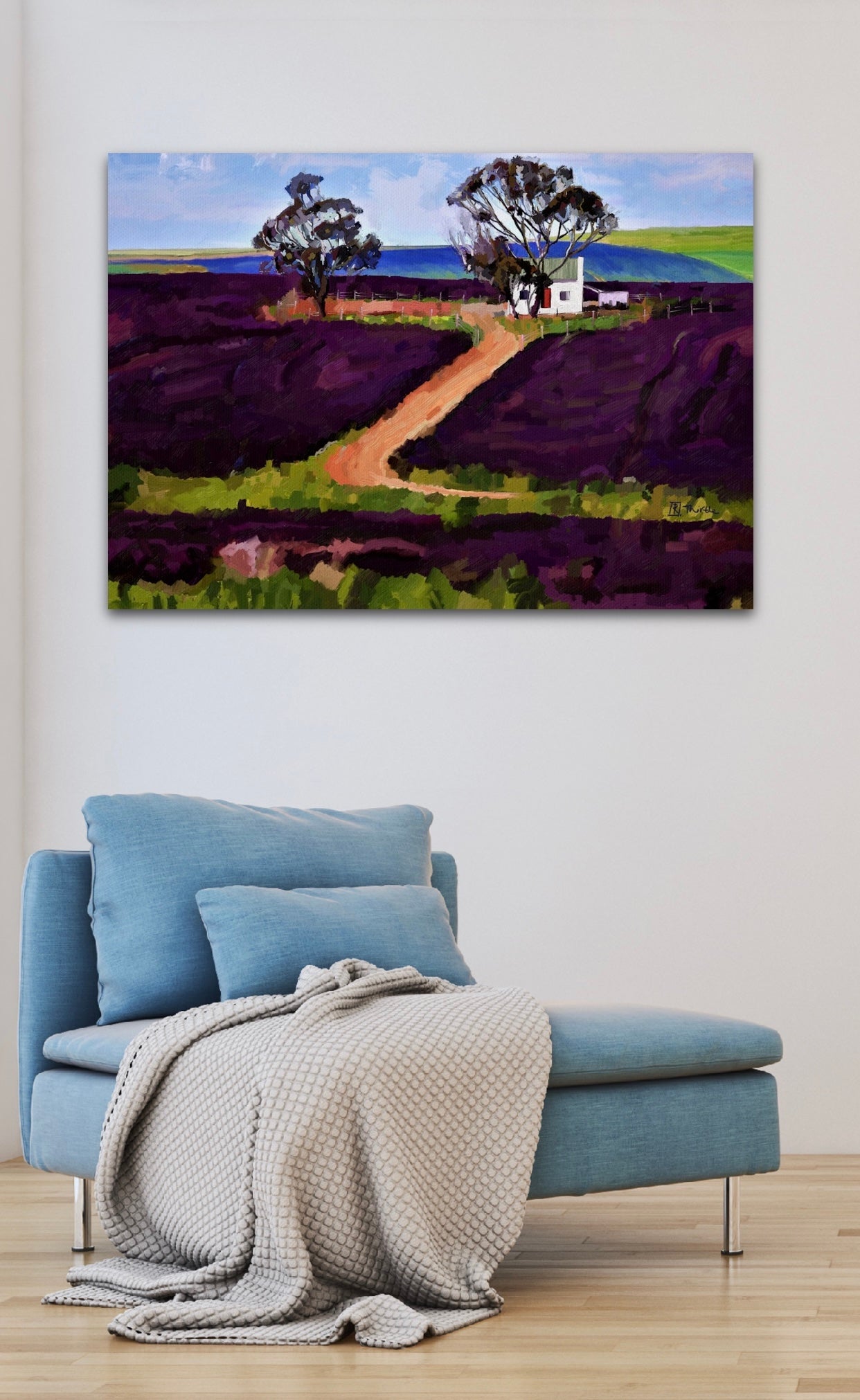Title: PURPLE HILLS - ARTi Gallery Original Robert Thirtle CANVAS Print - Sizes A4 - A0