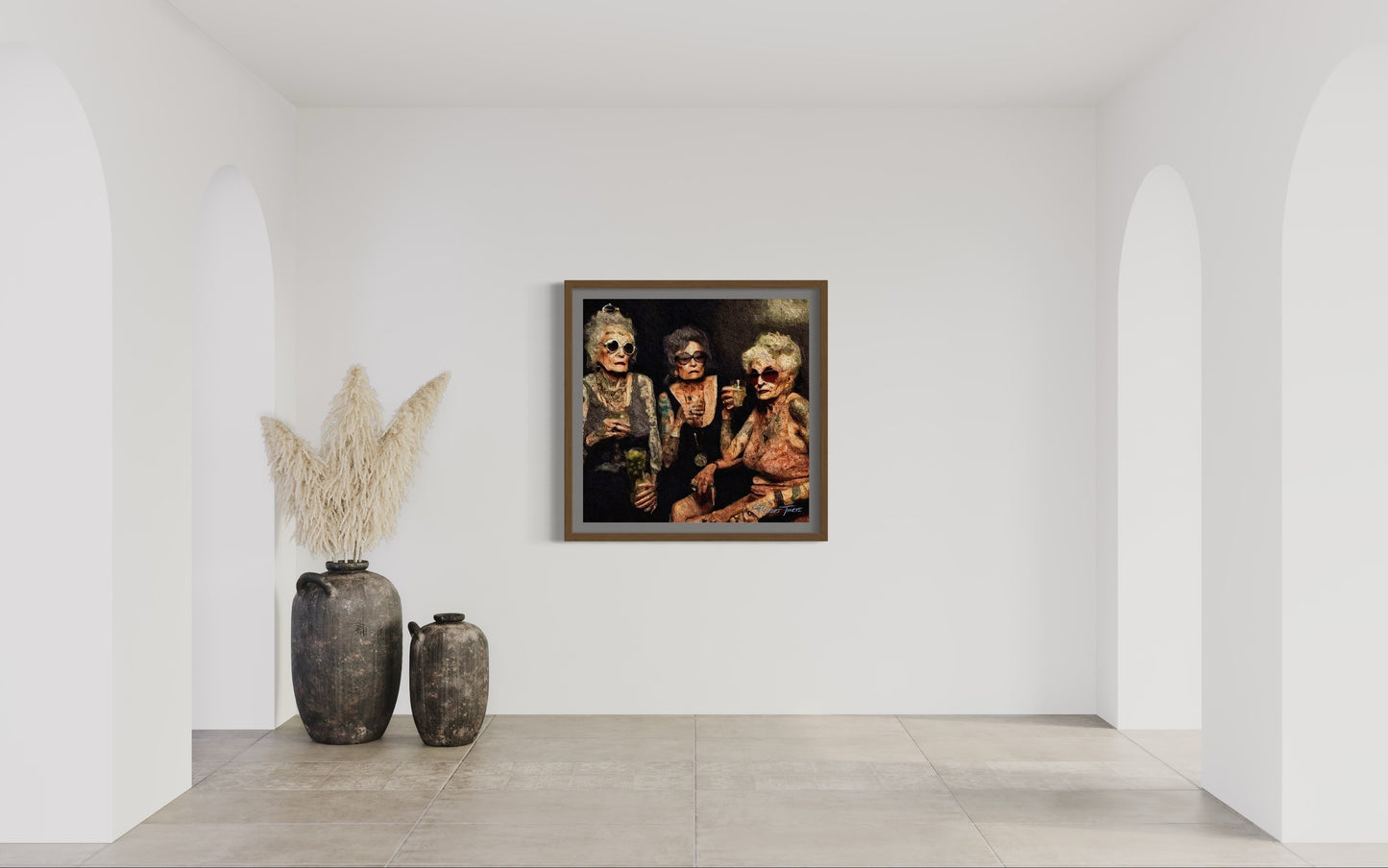 Title: GOLDEN GIRLS - ARTi Gallery Original Robert Thirtle CANVAS Print - Sizes A4 - A0