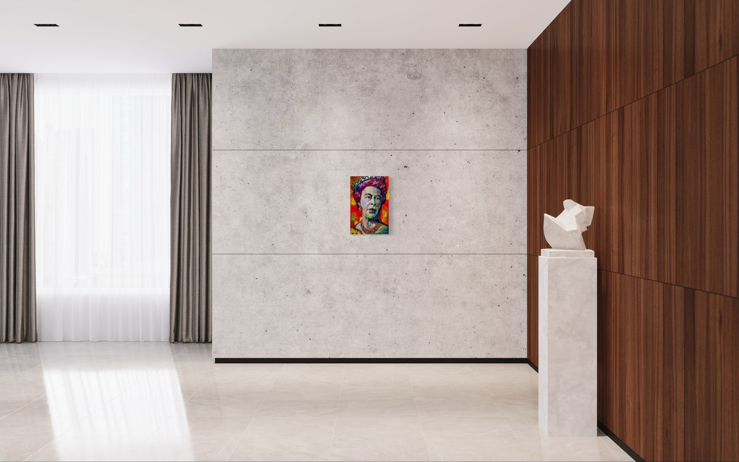 Title: QUEEN ELIZABETH II - ARTi Gallery Original Robert Thirtle CANVAS Print - Sizes A4 - A0