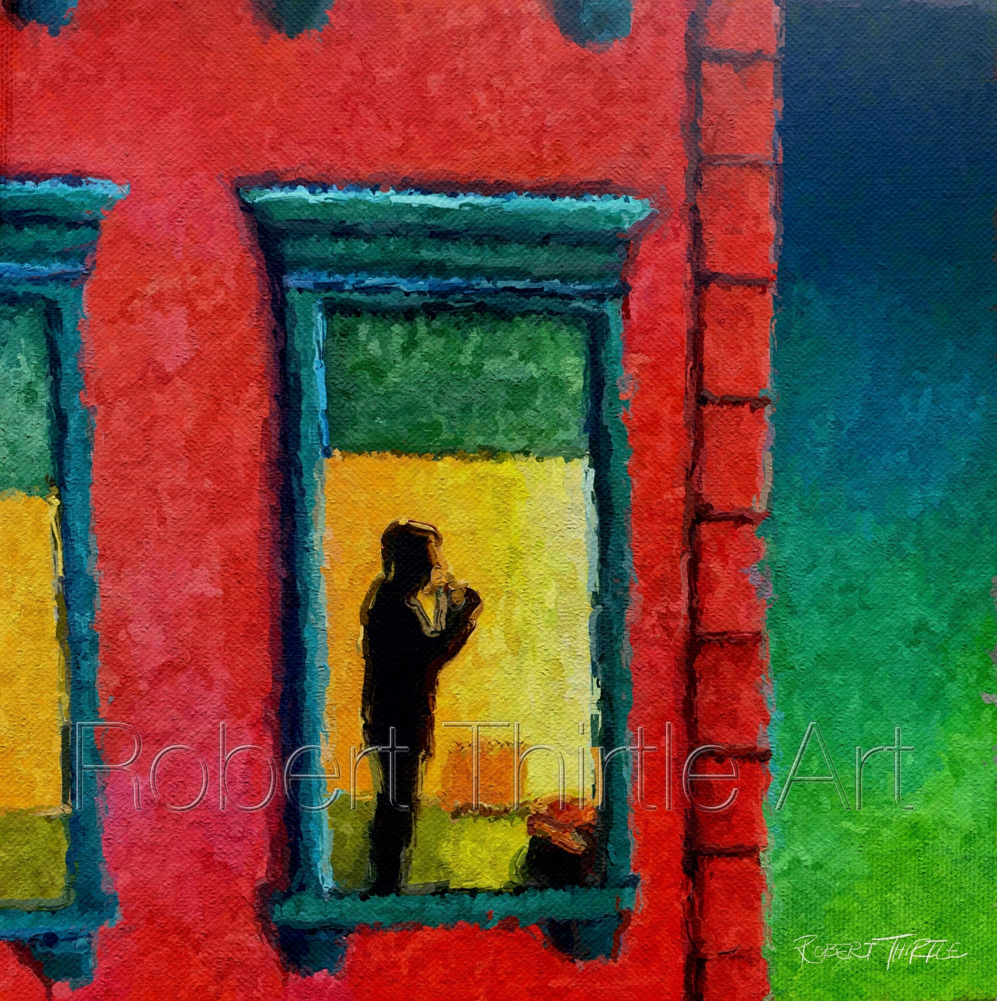 Title: SMOKING MYSTERY - ARTi Gallery Original Robert Thirtle CANVAS Print - Sizes A4 - A0