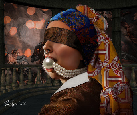 AGAC Digital Art Finalist - Rossi del Vino - Girl with the Pearl Necklace