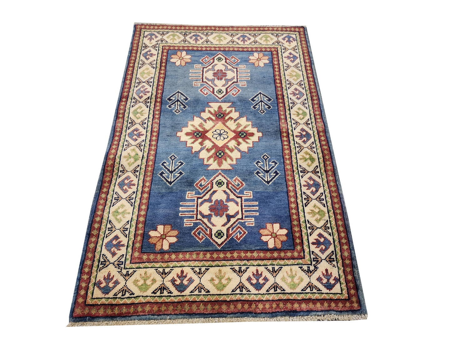 Rugs: Afghan Kazaq Carpet 122 x 82 cm