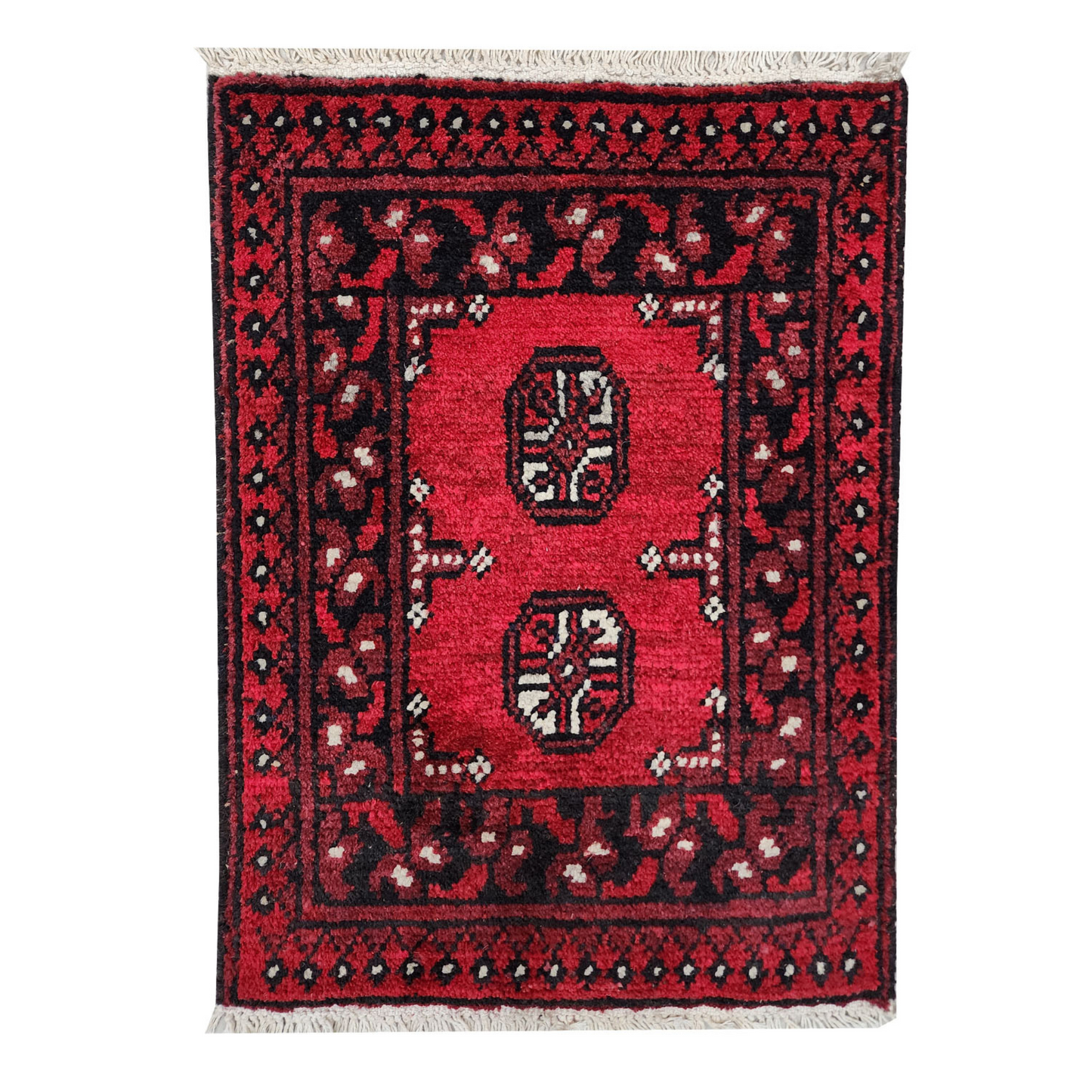 Rugs: Red Afghan Carpet 60 x 40 cm