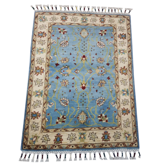 Afghan Rugs: Fine Afghan Ariana Carpet 125 x 84cm