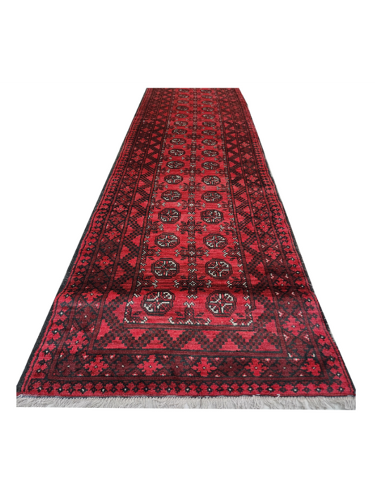 Rugs: Red Afghan Carpet 476 x 79cm