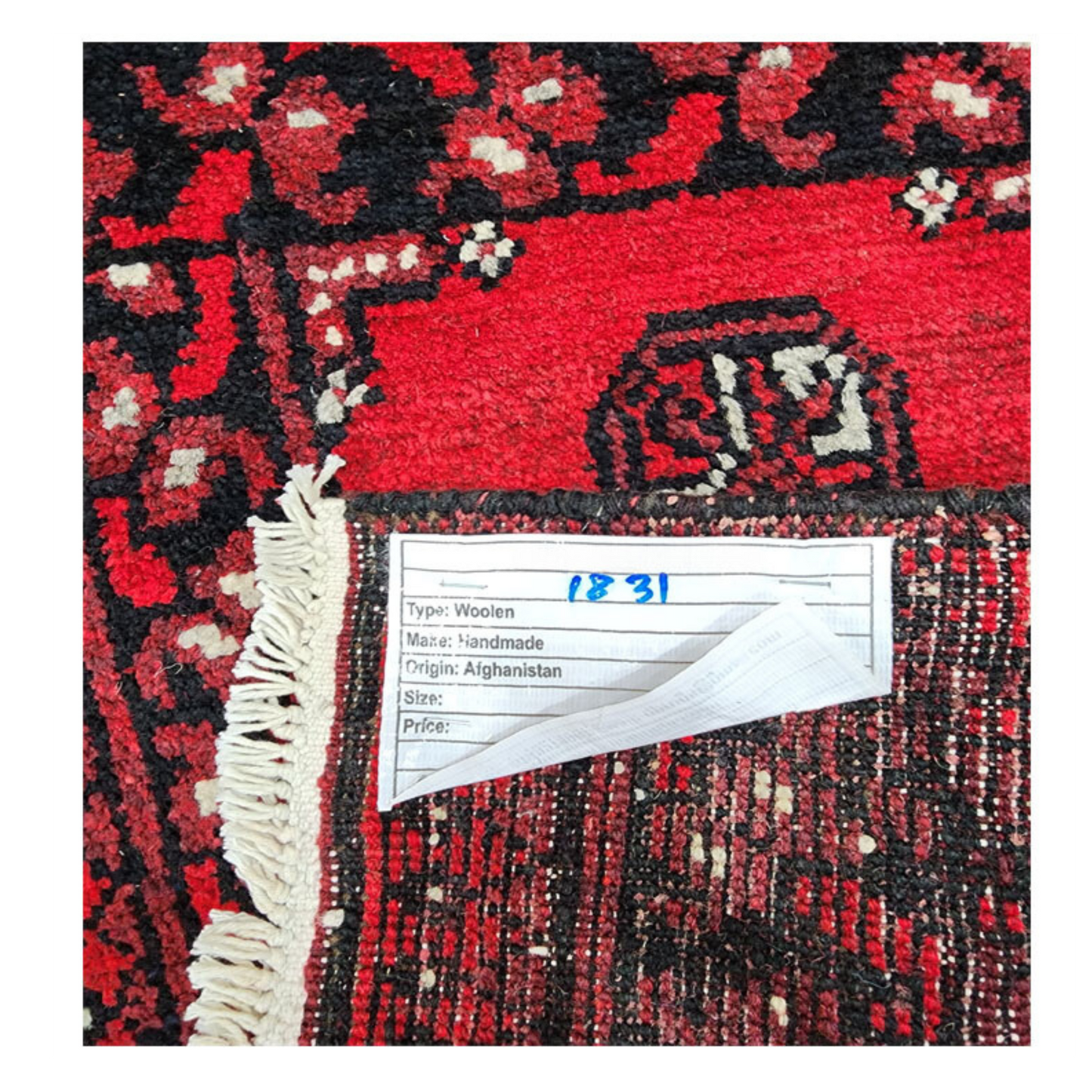 Rugs: Red Afghan Carpet 60 x 40 cm