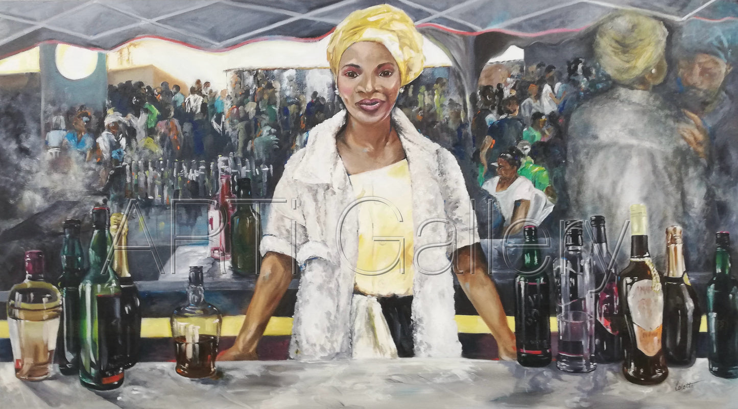 Original South African Art: Lolette Smith - A Sishanyama Soiree