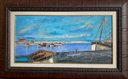 Original South African Art: Leon Senekal - Boats Harboured