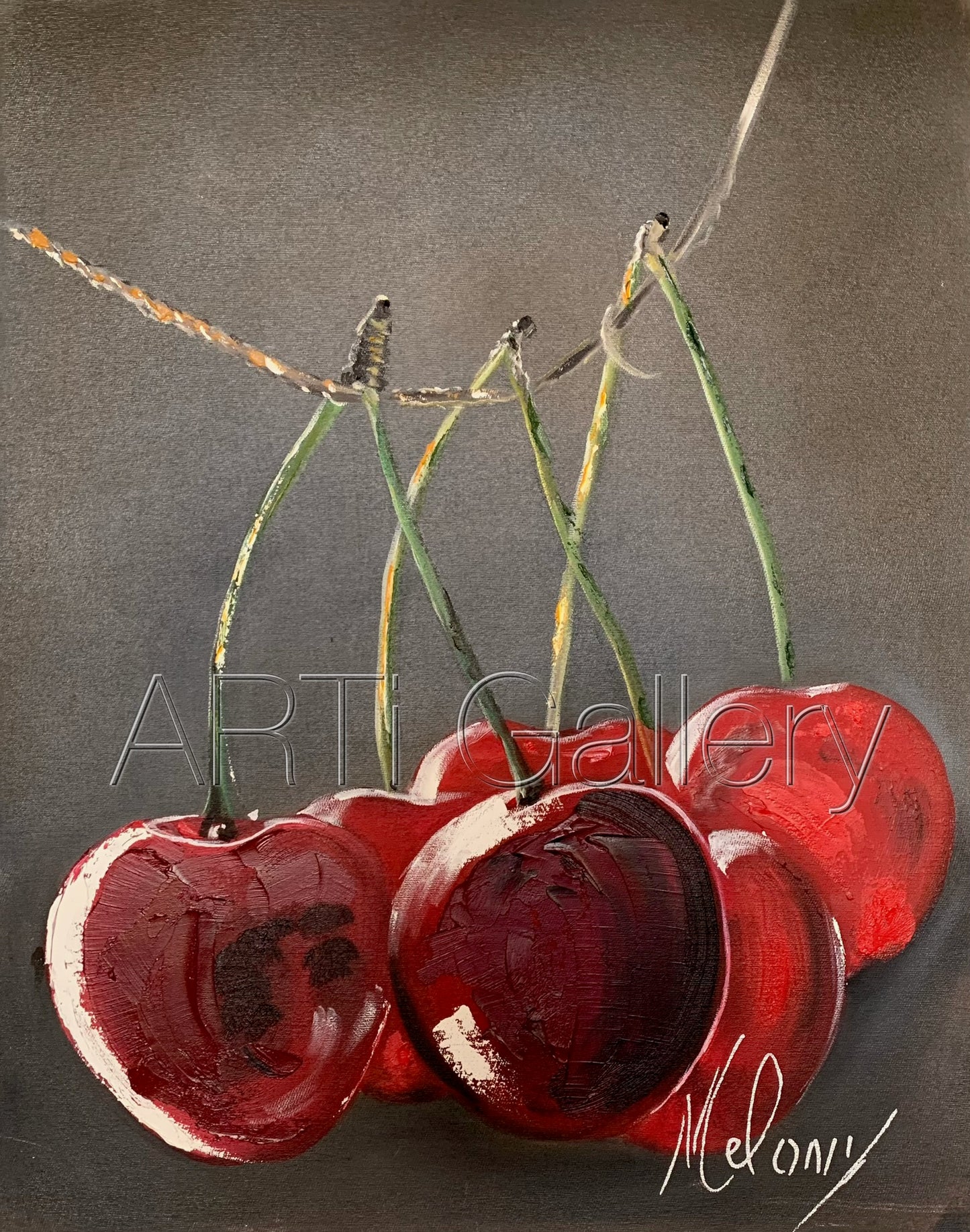 Original South African Art: Meloni - Cherries