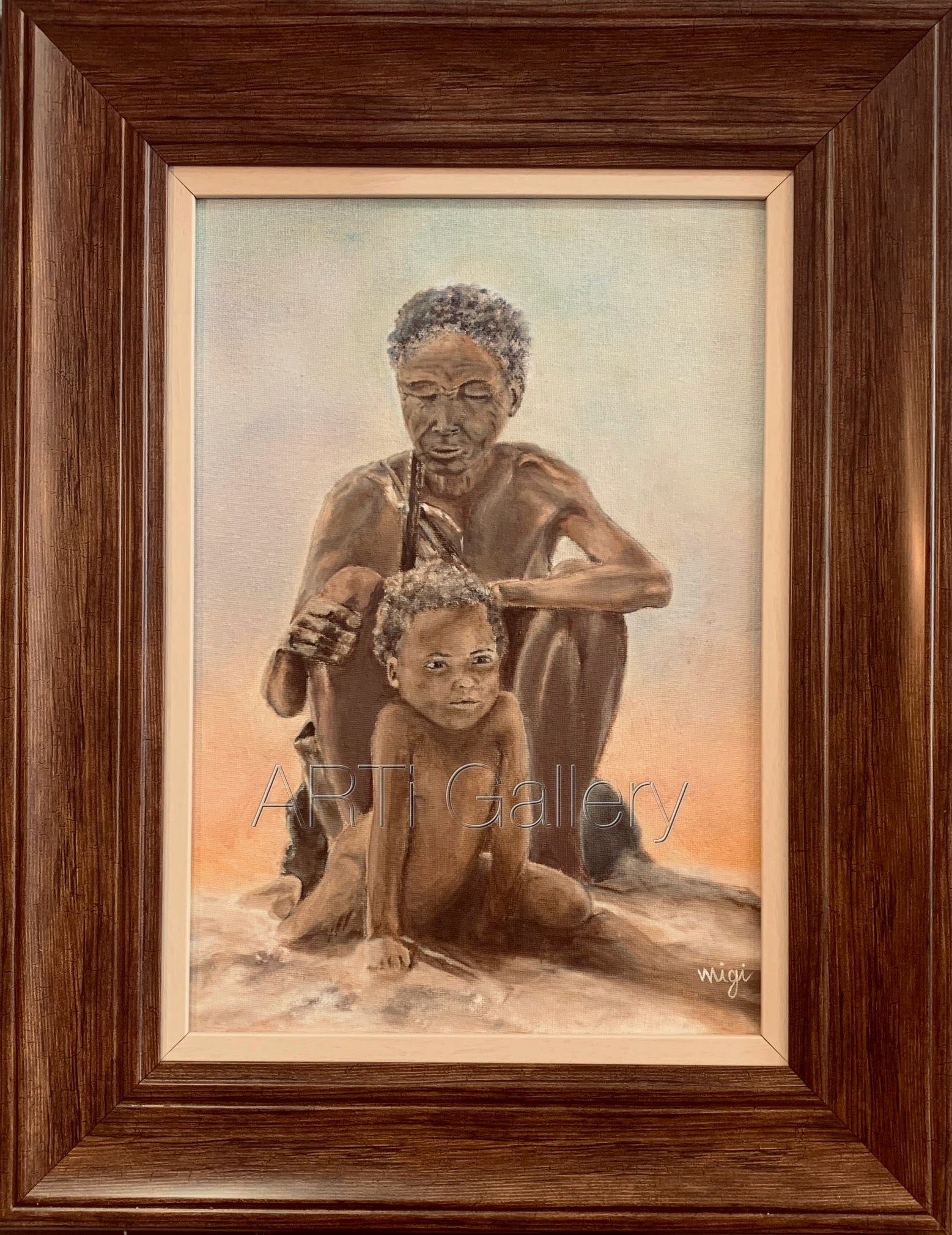 Original South African Art: Migi - A Mother's Love