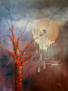 Original South African Art: Migi - Grieving Moon