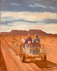 Original South African Art: Rene Ingram - Journey to Town
