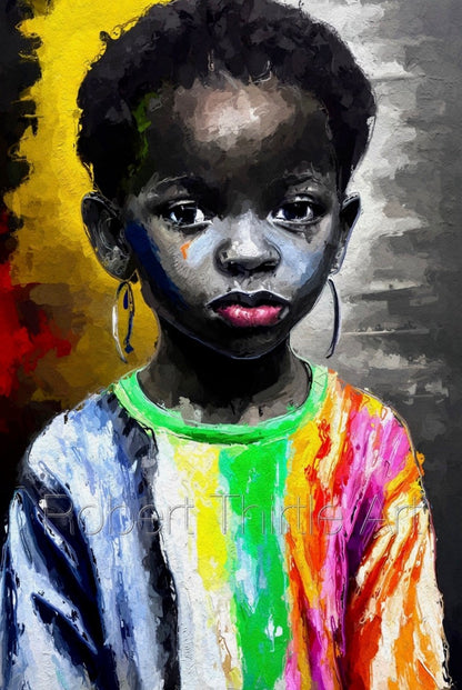 Title: AFRICAN CHILD 2 - ARTi Gallery Original Robert Thirtle CANVAS Print - Sizes A4 - A0