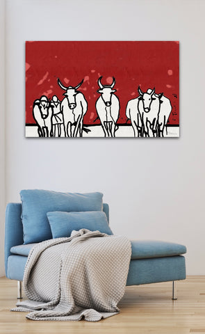 Title: AANSTAP ROOIES - ARTi Gallery Original Robert Thirtle CANVAS Print - Sizes A4 - A0