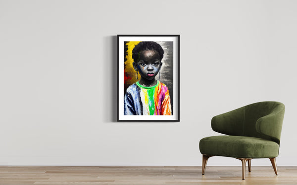 Title: AFRICAN CHILD 2 - ARTi Gallery Original Robert Thirtle CANVAS Print - Sizes A4 - A0